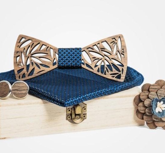 Coffret Noeud Papillon Bois - Cerisier