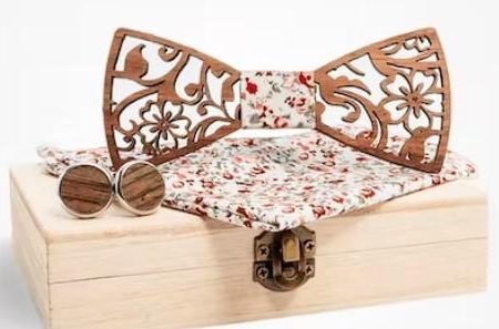 Coffret Noeud Papillon - Caraganier Fleuri-Nordic Wood