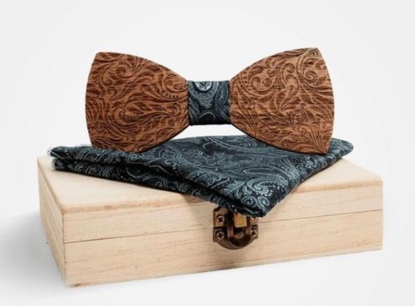 Noeud Papillon en Bois - Gainier Noir