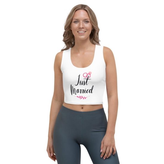 Crop-top Just Married Coupé et Cousu par Sublimation