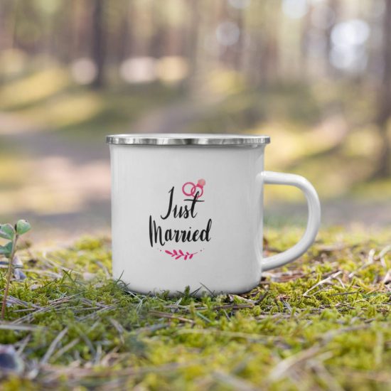 Mug émaillé Just Married
